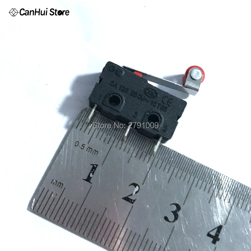 10 Pcs Mini Micro Limit Switch Roller Lever Arm SPDT Snap Action Roller Switch N/O N/C 5A250VAC KW11-3Z Mini Micro Switch Hot