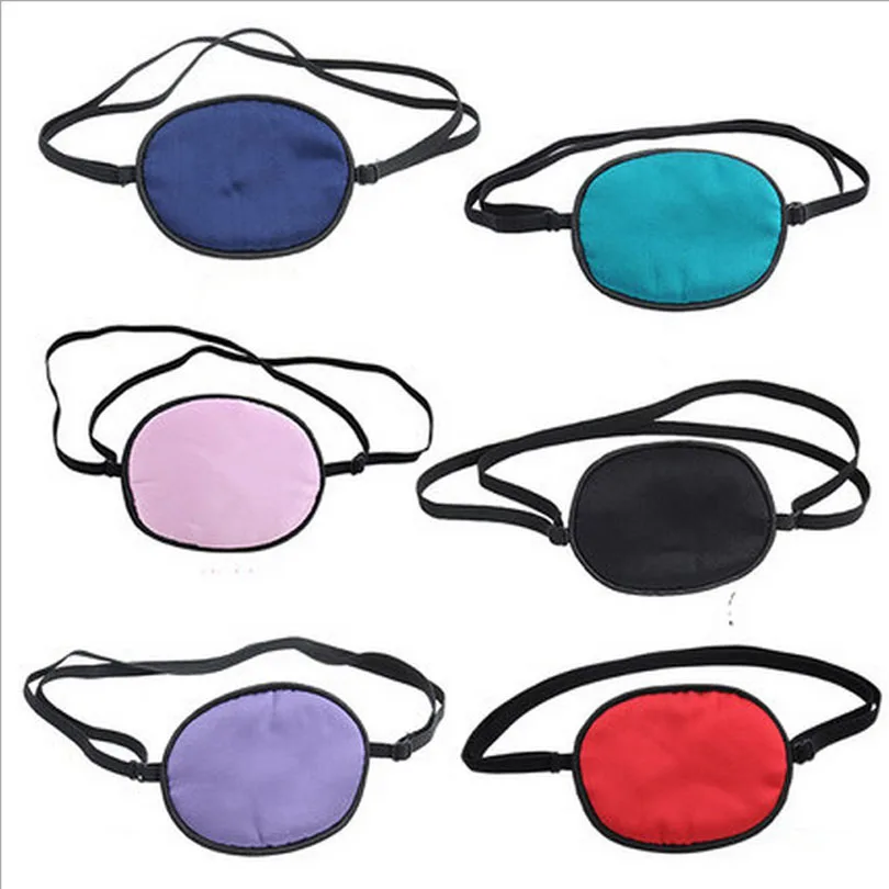 Single-eyed Upscale Real Silk Sleep Eye Mask One -eyed Amblyopia trainer Eyeshade Portable Soft Eye Patch Mask Case MR088