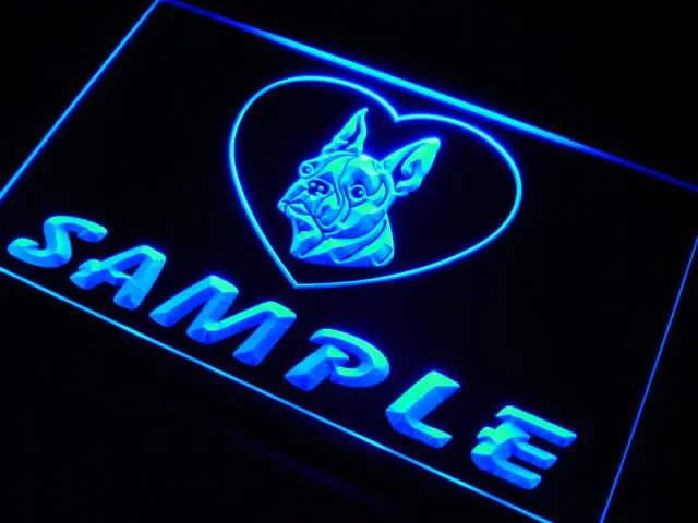 

vc-tm Name Personalized Custom Boston Terrier Dog House Home Neon Light Signs with On/Off Switch 7 Colors 4 Sizes