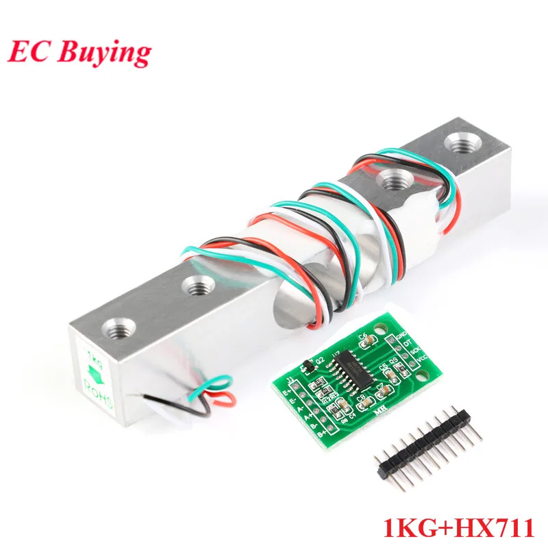 1KG Digital Load Cell Weight Sensor + HX711 Weighing Ad Module for Arduino 1kg 5kg 10kg 20kg Electronic Scale Aluminum Alloy
