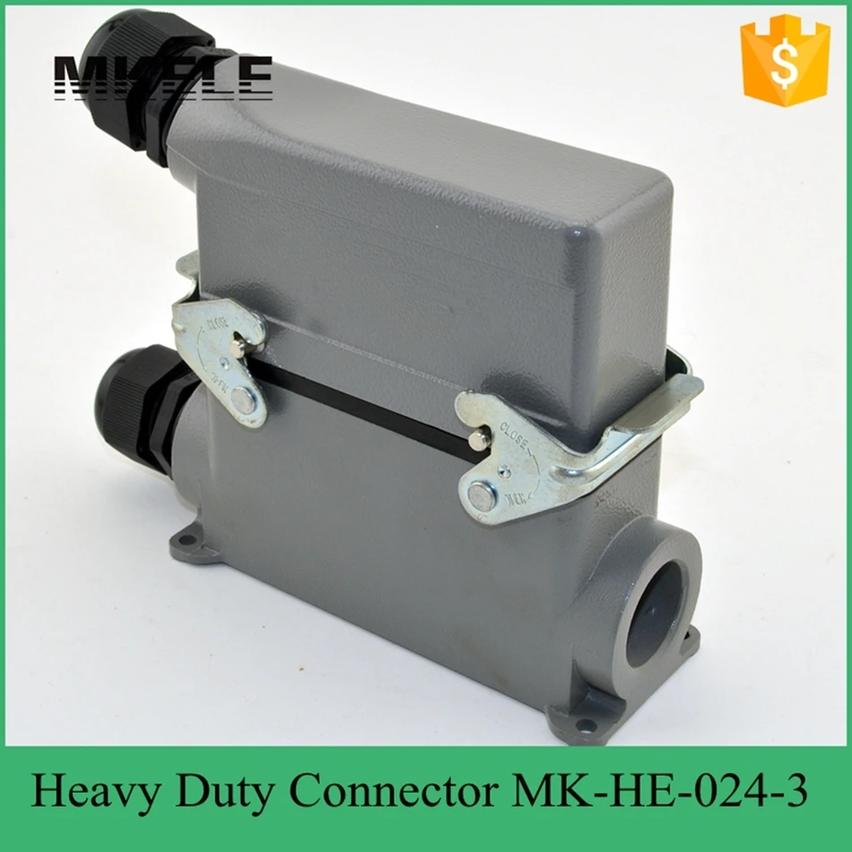 24PIN 16A Waterproof  IP67 Heavy Duty Connector 24 Core Aviation Plug Flame Retardant MK-HE-024-3