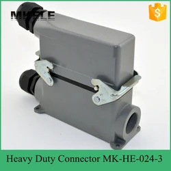24PIN 16A Waterproof  IP67 Heavy Duty Connector 24 Core Aviation Plug Flame Retardant MK-HE-024-3