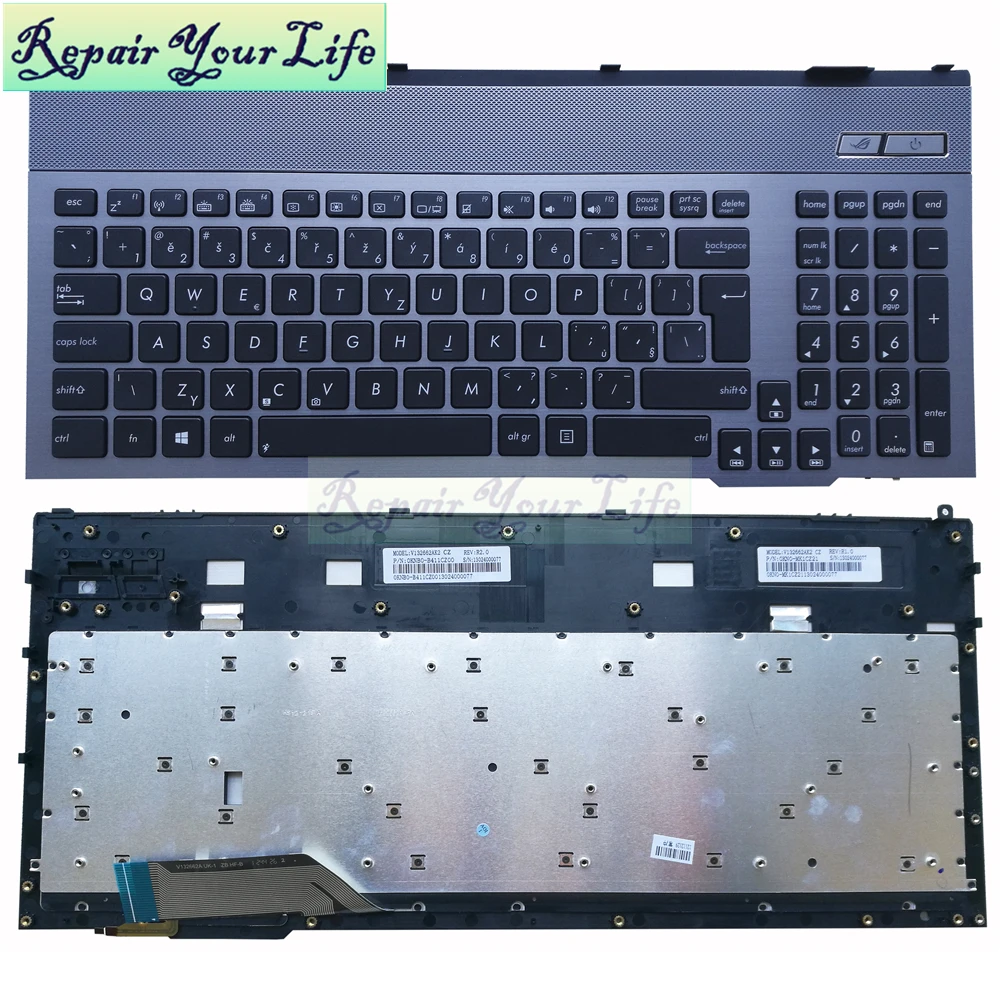 

Repair You Life Laptop keyboard for Asus G55 G55VW G57 G57VW CZ Keyboard Czech Standard with backlit Black New and Original