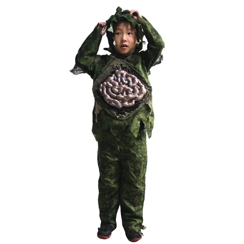 S-XL Boys Halloween Mummy Zombie Scary Costumes Kids Children Walking Dead Cosplay Carnival Purim Stage Role Play Party Dress