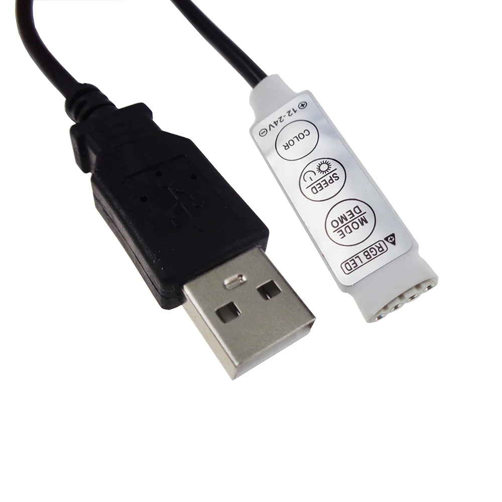 10cs USB Cable Port+3key controller for TV Background for SMD 3528  RGB LED Strip Free Shipping