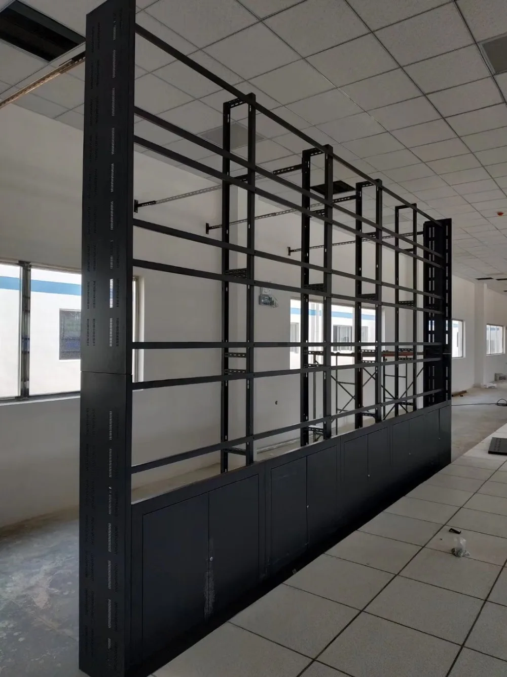 Customize Monitor support video wall steel structure cabinet stand