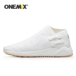 ONEMIX trampki dla kobiet lekkie fajne oddychające buty do biegania dzianiny wampiry damskie buty trwała gumowa podeszwa skarpetki-jak Sneaker