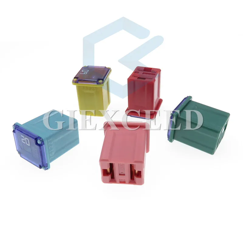 5 Pcs PEC LPJ Auto Fuse Box 20A 30A 40A 50A 60A Automotive Rectangle Fuses For Toyota Honda Hyundai Verna KIA ROEWE 350