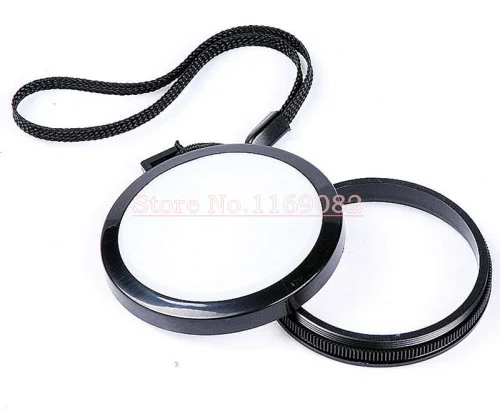 Capuchon d'objectif de Balance des blancs 67mm 2 en 1, avec support de filtre + protection du couvercle d'objectif pour can & n SX30 SX40 SX50 Nik & n D7100 D7000 D90 D80