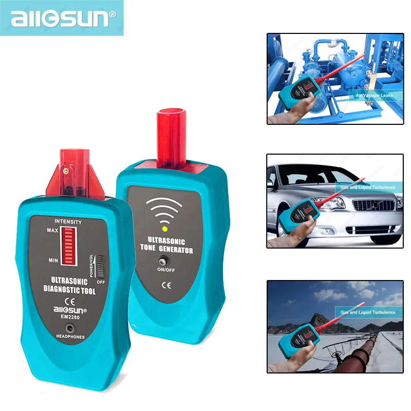 Ultrasonic Diagnostic Tool Detector de Vazamento de Gás e Líquido Máquina Multifuncional Ferramenta de Diagnóstico de Falha All-sun Em2280