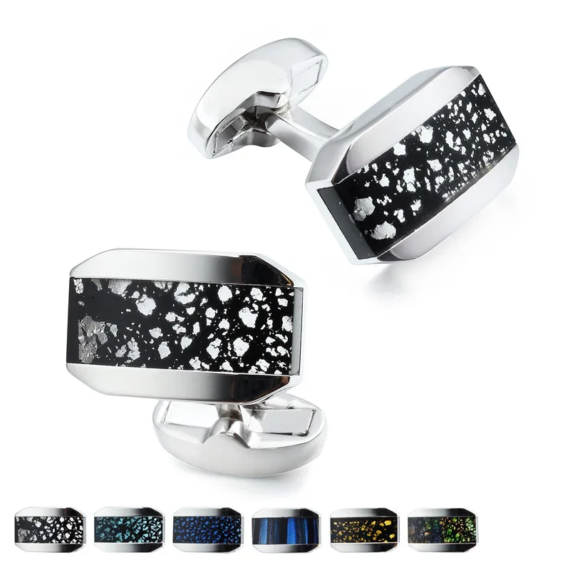 Cufflinks For Men with Gift Box, Handmade with Dichroic glass, Match Suits Cuffs Daily Use Dress for Ordinary Men