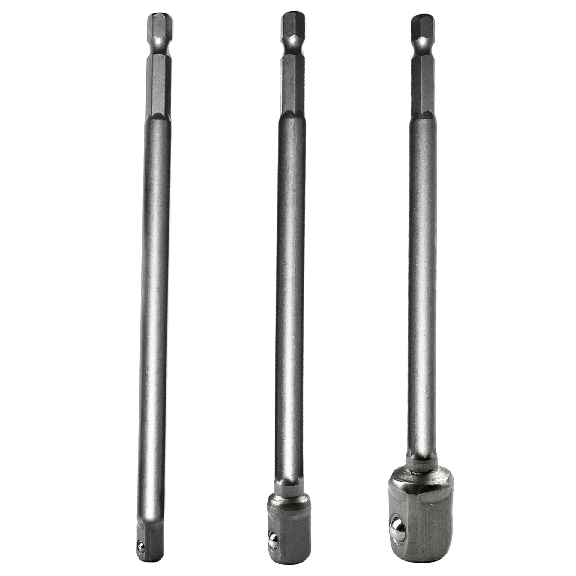 3 개/세트 150mm 드릴 소켓 어댑터 육각 생크-1/4 "3/8" 1/2 "드릴 비트 전원 어댑터 도구 액세서리, 스크루 드라이버 변환