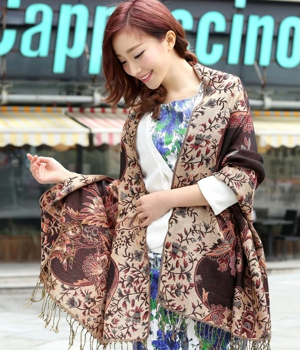 Women New Arrival Shawl National Style Cashmere Pashmina Fashion Scarf Wrap