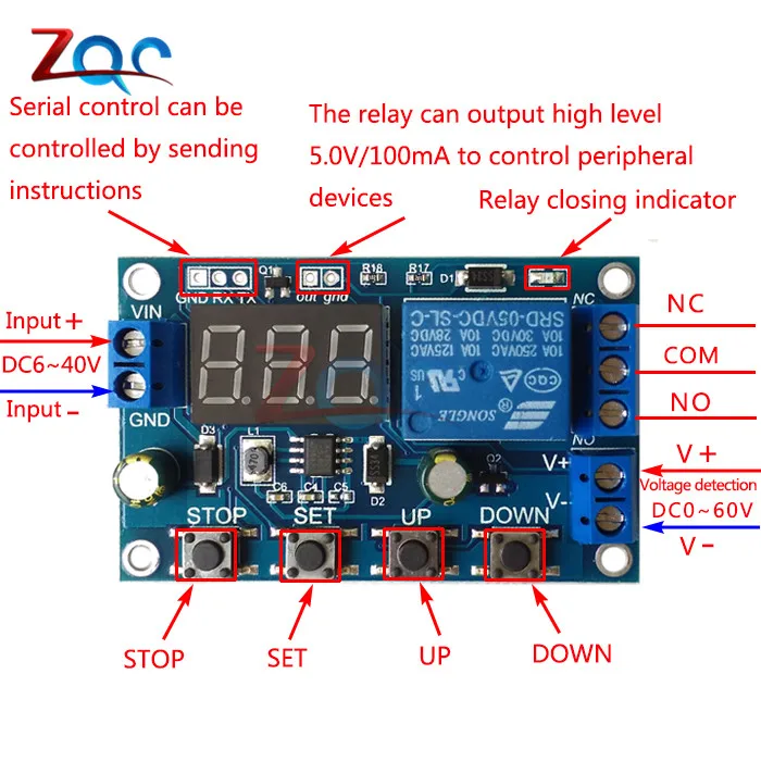 18650 Lithium Battery Charger Board with Over Charge Discharge Protection 6-40V Integrated Circuits Board Module