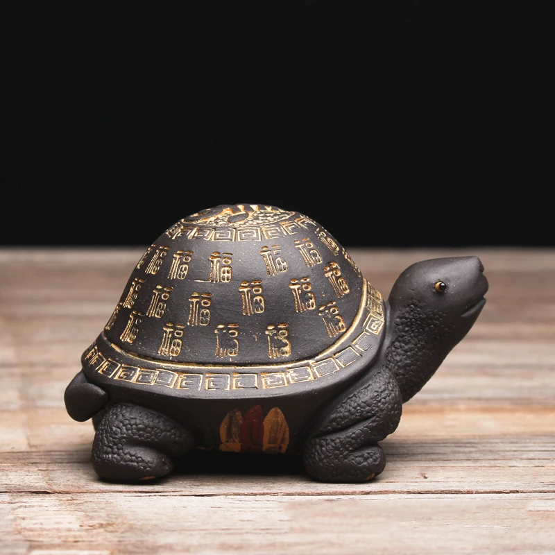 Cute purple clay tea Pet Tortoise creative yixing zisha tea pot lid holder for teatray teaboard tearoom Decoration Handcrafts