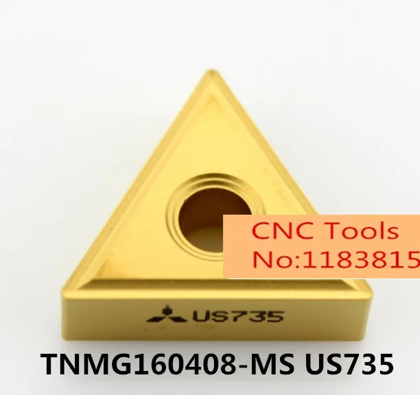 10PCS TNMG160404-MS US735/TNMG160408-MS US735. cutting blade, turning tip,Suitable for MTJNR MTFNR MTQNR Series Lathe Tool