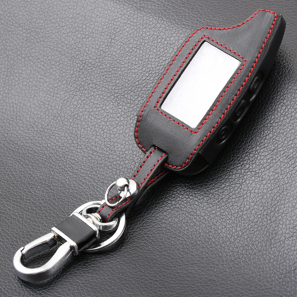 VCiiC Genuine Leather Key Case For TAMARACK Pandora DXL3000 Two Way LCD Remote Starter Car Alarm