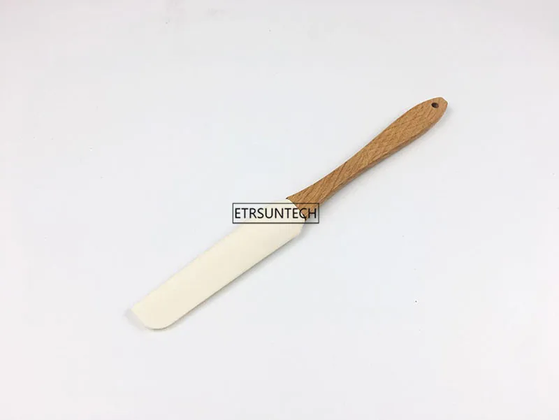 Food Grade Non Stick Butter Cooking Silicone Spatula Cookie Pastry Scraper Cake Baking Spatula With Wood Handle