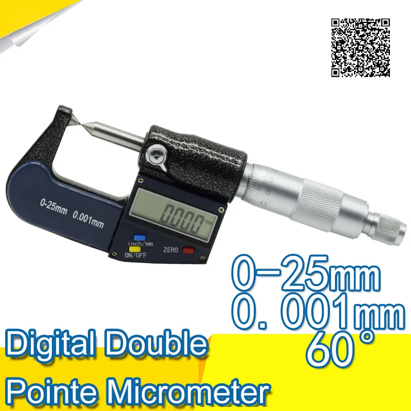 

Electronic double pointed micrometer 0-25mm 0.001mm digital micrometer Digital double pointed micrometer