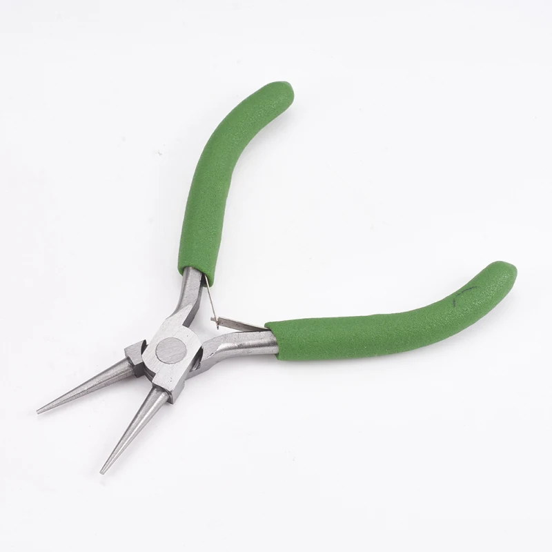 Carbon Steel Round Nose Pliers Hand Tools Polishing Jewelry Making Tools 11.5x8.9x0.9cm