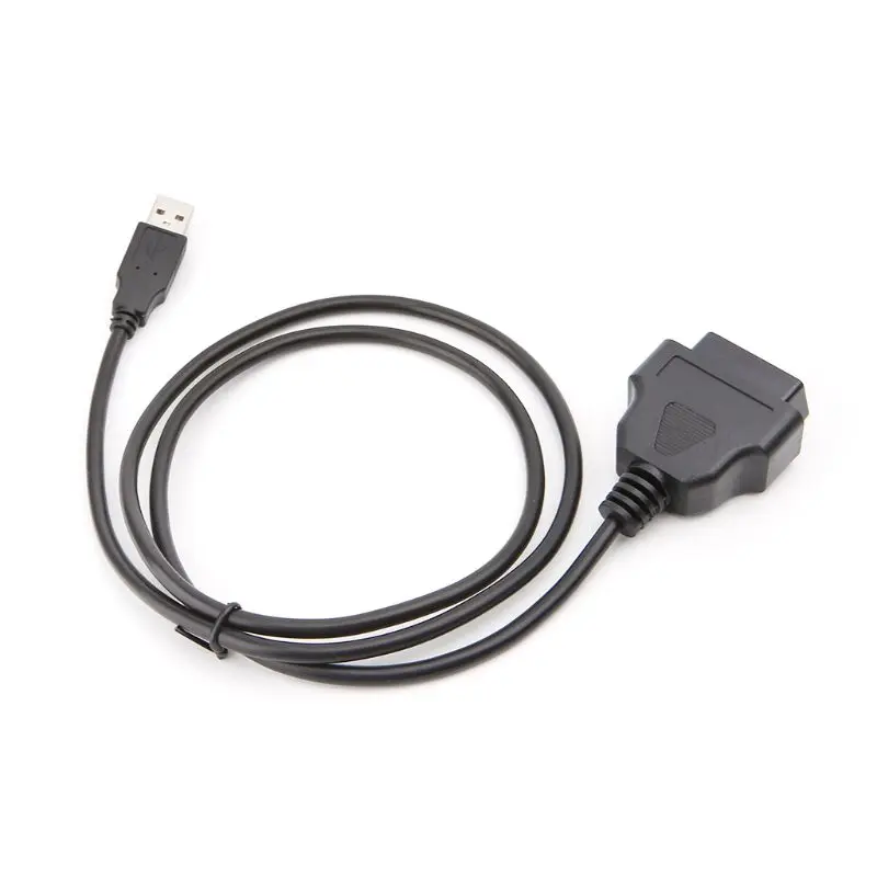 Adaptador de Cable OBD2 a puerto USB para coche, herramienta de diagnóstico, adaptadores de Cables y enchufes, 16 Pines, nuevo, 2019