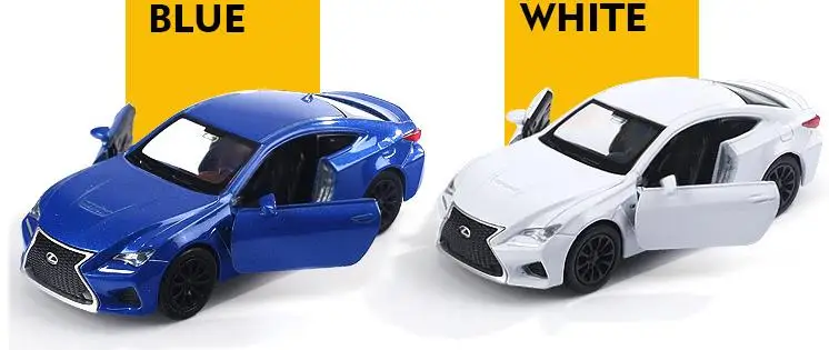 Wysoka symulacja supercar,1:36 skala stop wycofać RC F supercars, kolekcja metalowe zabawki modele, darmowa wysyłka