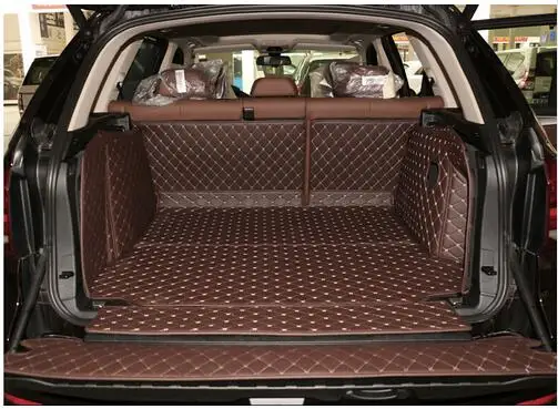 

Good quality! Full set ca trunk mats for BMW X5 F15 5 seats 2018-2014 waterproof boot carpets cargo liner mat for X5 2016,Free shipping