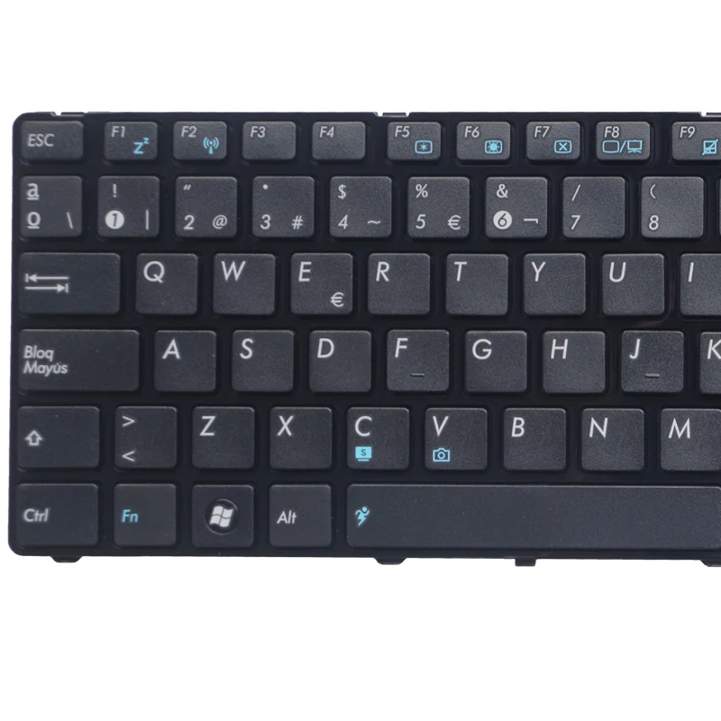 Spanish Keyboard For Asus G72 X53 X54H k53 A53 A52J K52N G53 N53T N61 X55V X55VD N73S N73J P53S X75V B53J UL50 SP QWERTY