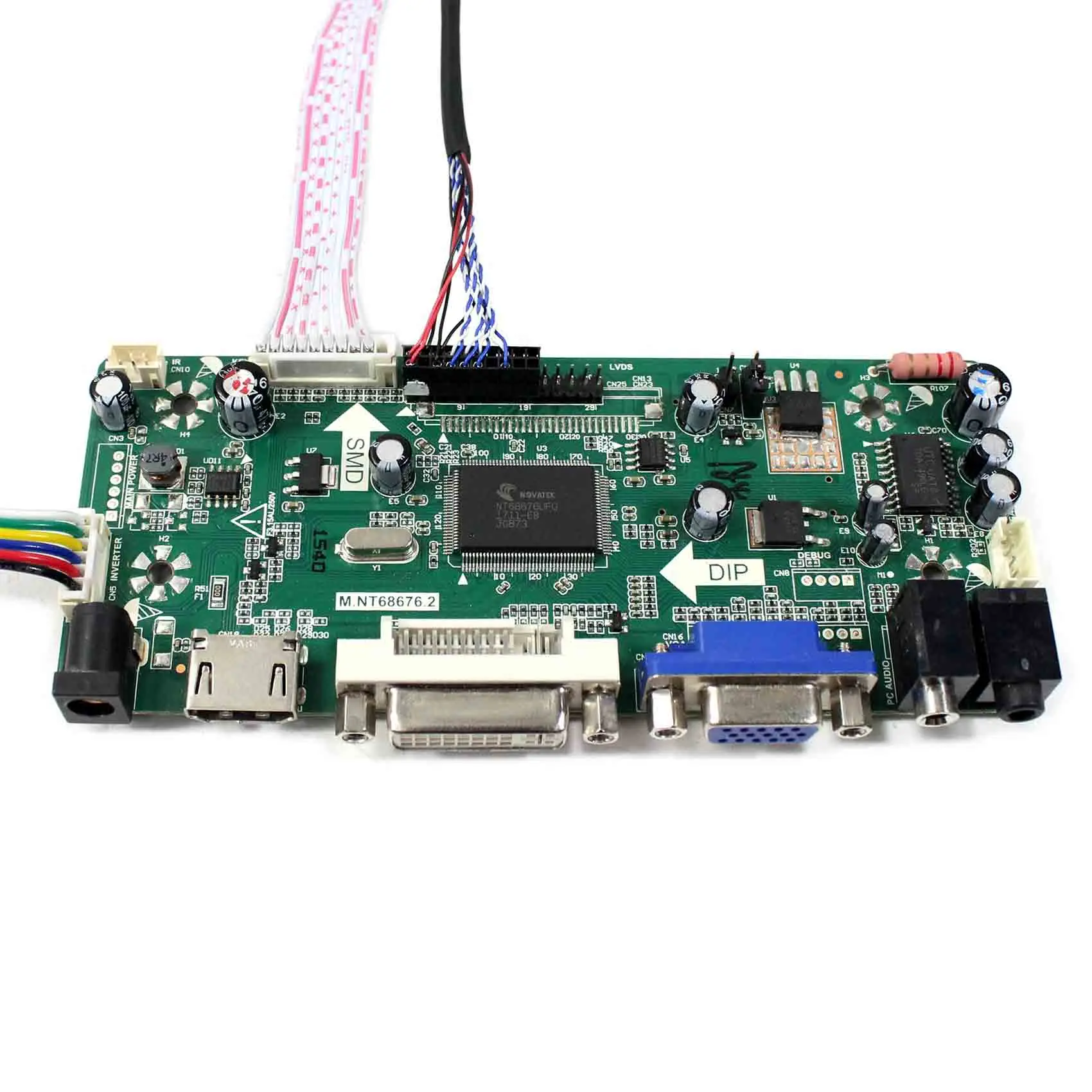 HD MI + VGA + DVI + Tặng Bộ Điều Khiển Âm Thanh Ban Cho 12.1 "A121EW02-V0 1280X800 Màn Hình LCD