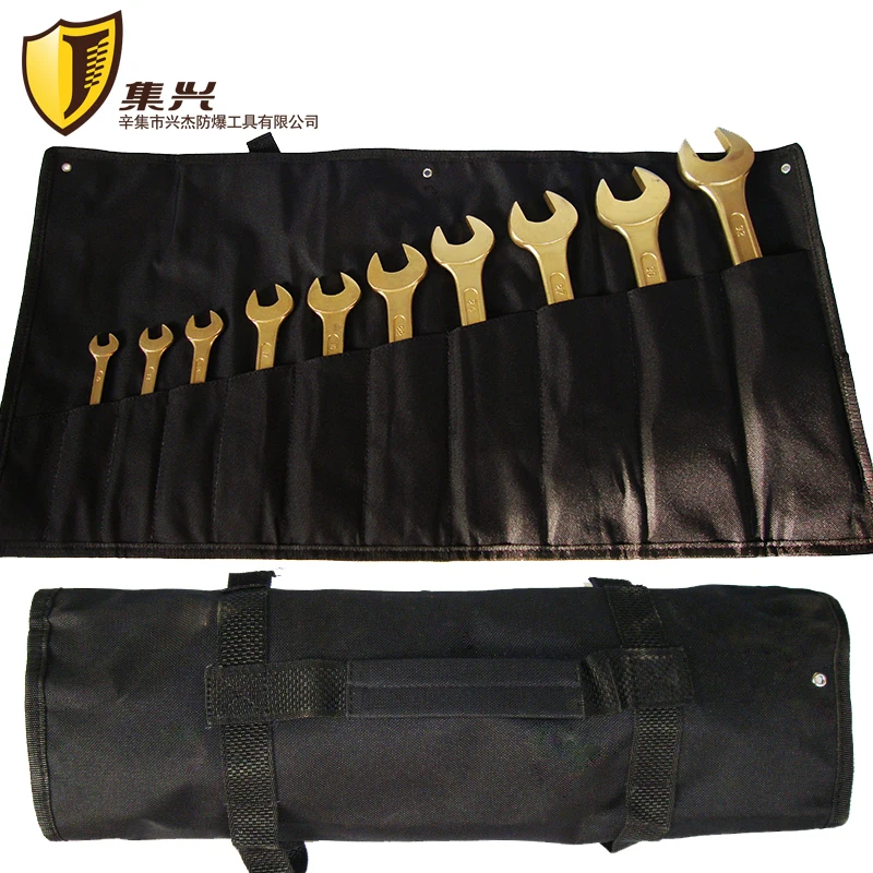 9  pcs Double Open End Wrench Spanner Sets,Non sparking Copper Alloy Hand Tools.