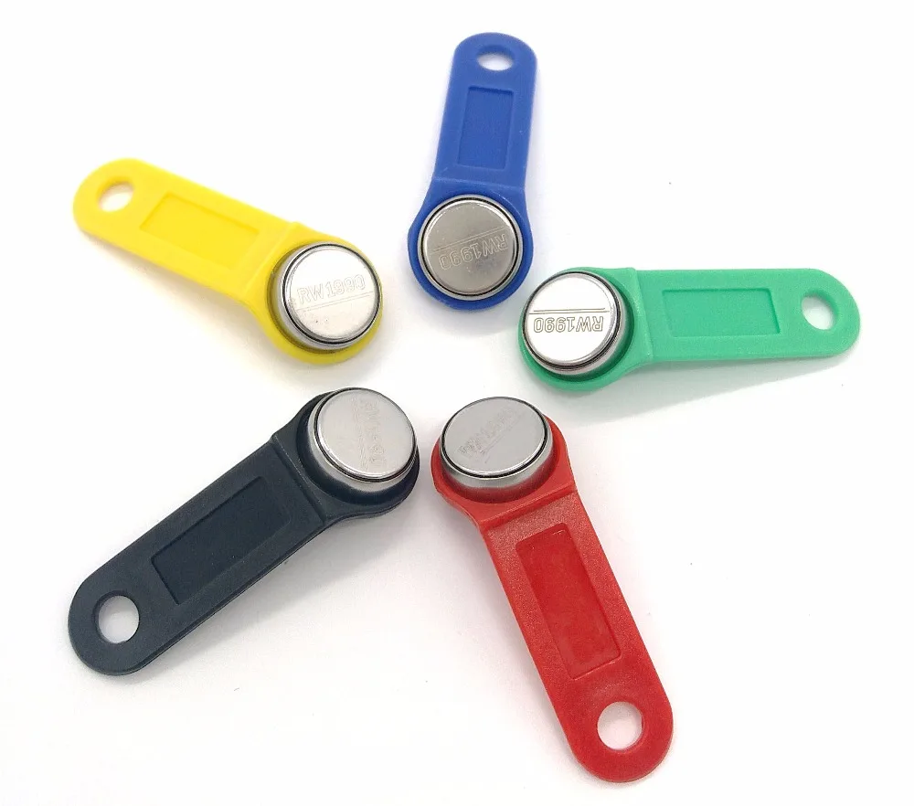 50pcs/Lot RW1990 Rewritable Clone RFID TM Touch Memory Key RW1990 ibutton RFID Tag Sauna Key Can Copy Can Change Code