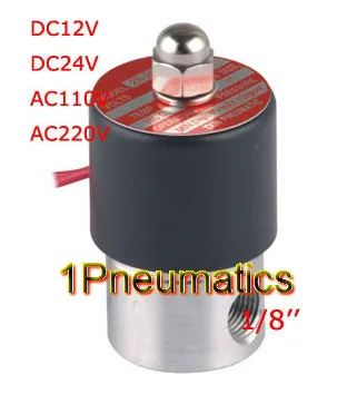 

Free Shipping 5PCS Thread 1/8" 2S Stainless Steel N/C 2 Way Solenoid Valve VITON Oil Acid DC12V,DC24V,AC110V or AC220V