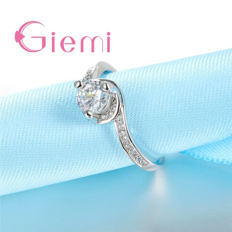 Cubic Zirconia Rings for Women Surround S Type Trendy 925 Sterling Silver  Rings Jewelry Bijouterie Wholesale Price