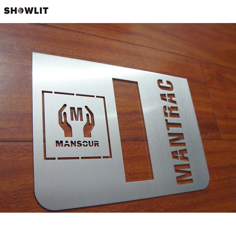 Brushed Door Sign Customized Size Optional