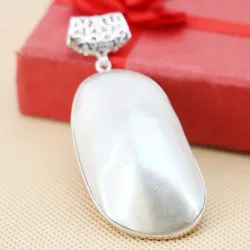 28*50mm Natural Abalone seashells sea shells short pendants DIY freshwater pearl women girls gifts jewelry making design crafts