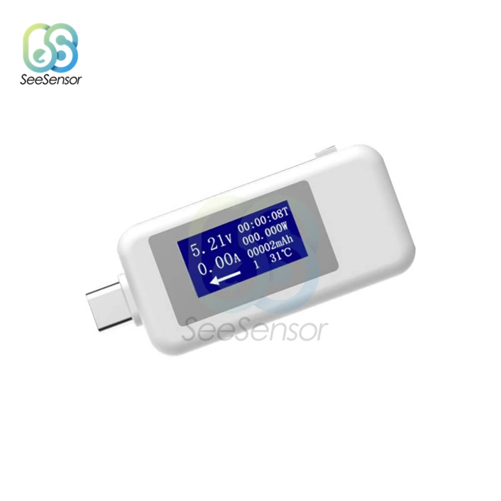 متعدد الوظائف USB تستر Type-c شاحن كاشف تيار مستمر الفولتميتر الرقمي مقياس التيار الكهربائي متر الجهد الحالي