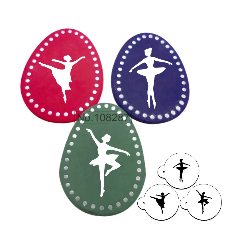 Ballet Dancer Cookie Stencil Set Cake Side Stencil Plastic Cake Stencil for Decoration Stencil Cookies