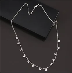 Silver Color  zircon tassel necklaces & pendants for women long statement necklace