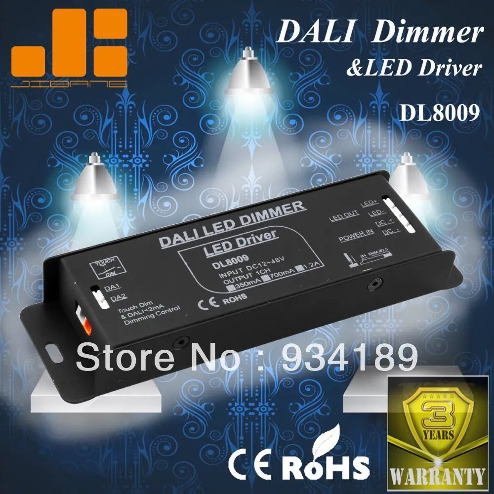 

Free Shippin DC12-48V Dali Dimmer & LED DRIVER W/ 220V Touch Dim 1 channel Constant current output Model:DL8009