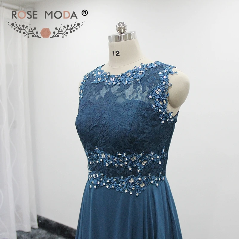 Subiu Moda Sem Mangas de Renda Teal Mãe dos Vestidos de Noiva 2018 Formal Vestidos de Convidado Do Casamento Plus Size Vestidos Reais DA MÁFIA fotos