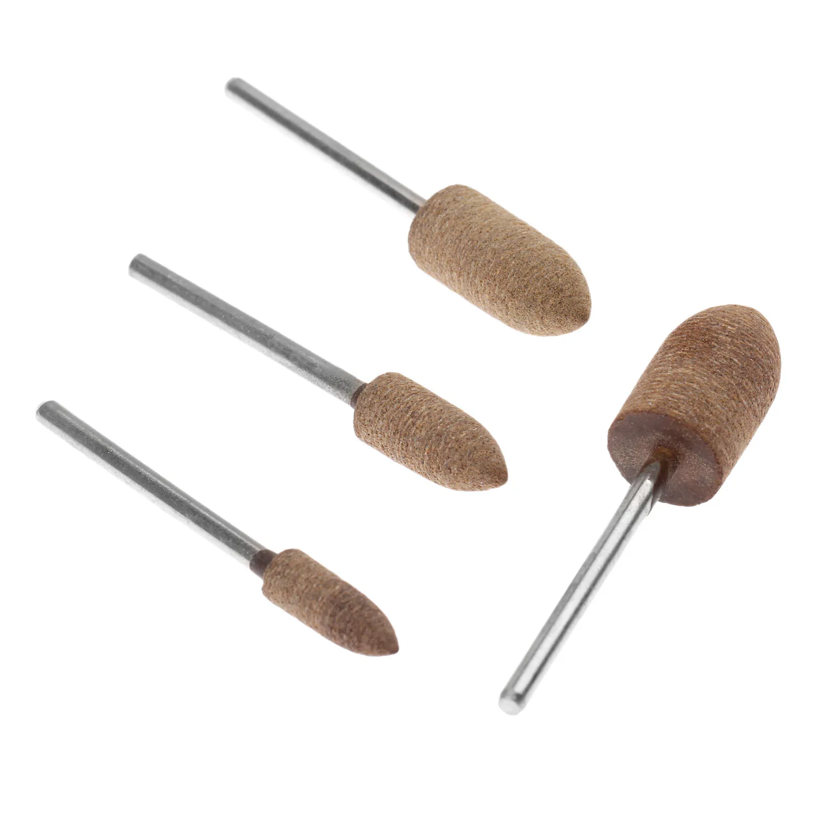 DRELD 4 Phụ Kiện Dremel 5/6/8/10Mm Da Đầu Mài Đánh Bóng ĐỆM PHỒNG Bàn Chải Bánh Xe cho Dụng Cụ Xoay 2.35Mm Vít