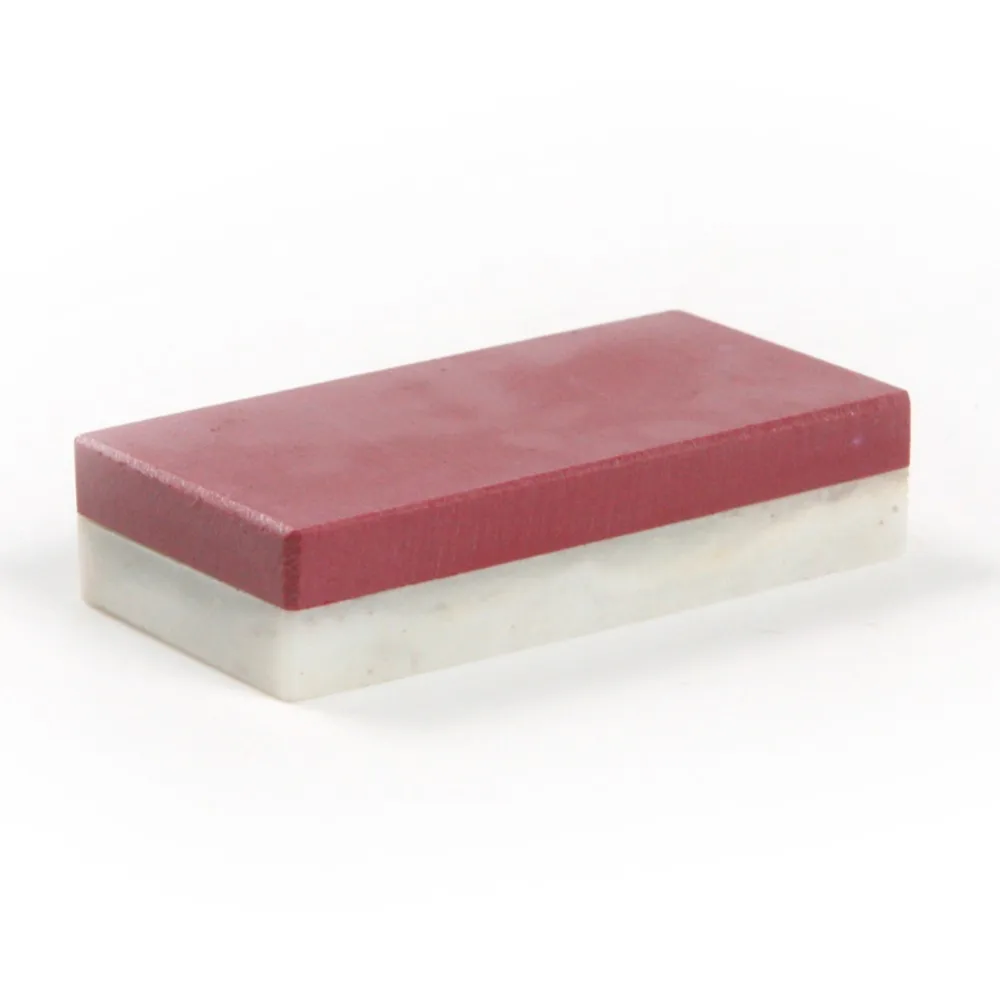 

Two-side Ruby Natural Agate Knife Sharpener Oilstone Whetstone Polishing Stone