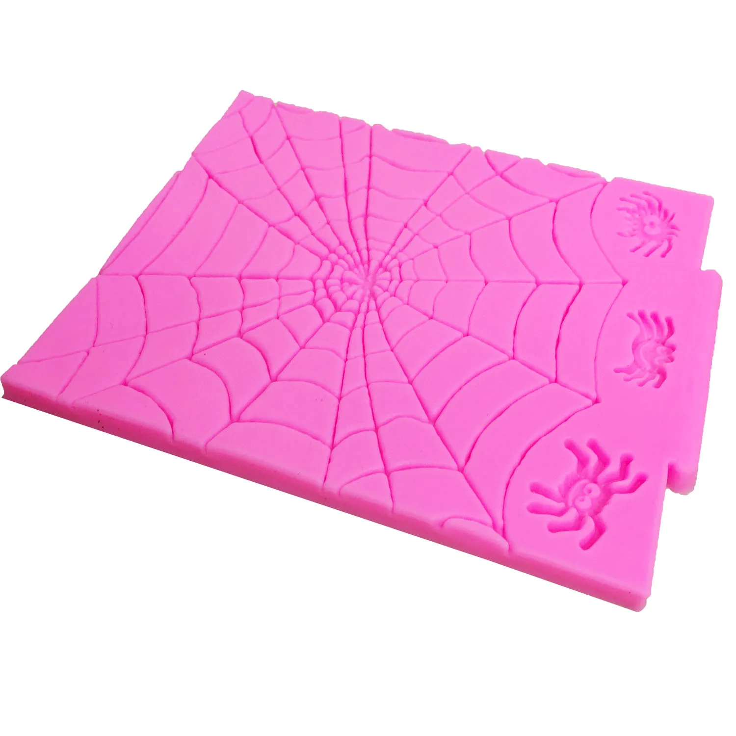 M0746 Halloween Spider 3D Fondant Chocolate Silicone Molds Decorating Cobweb lace  for Cakes Baking Accessories Tools