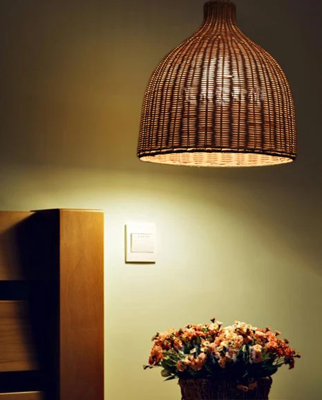 rattan pendant light dining lamp newest Rustic rattan restaurant lamp balcony lamps ZZP8064C