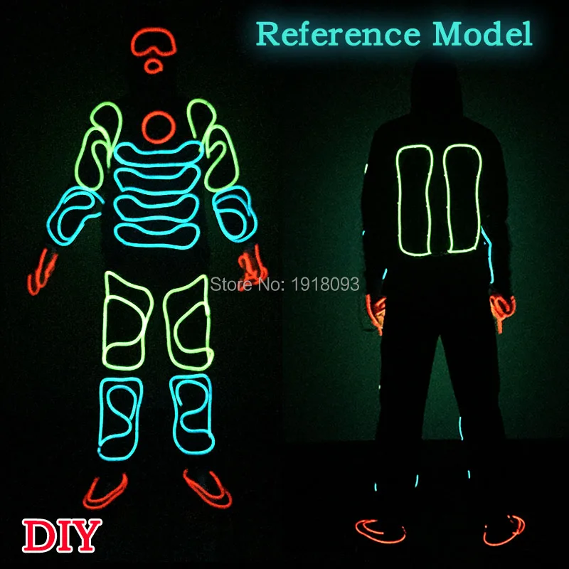 Monkey King EL Wire Suit for Holiday Event Party Cosplay Decoration LED neon lights