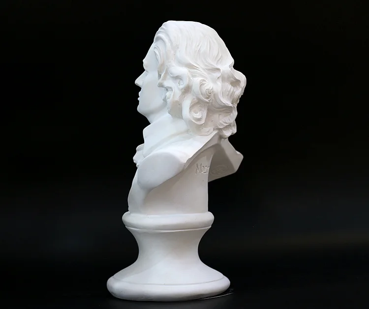 موزارت رئيس الراتنج الشكل النحت الموسيقار زخرفة الفن غرفة ديكور المنزل شخصية رسم الدعامة تمثال #5