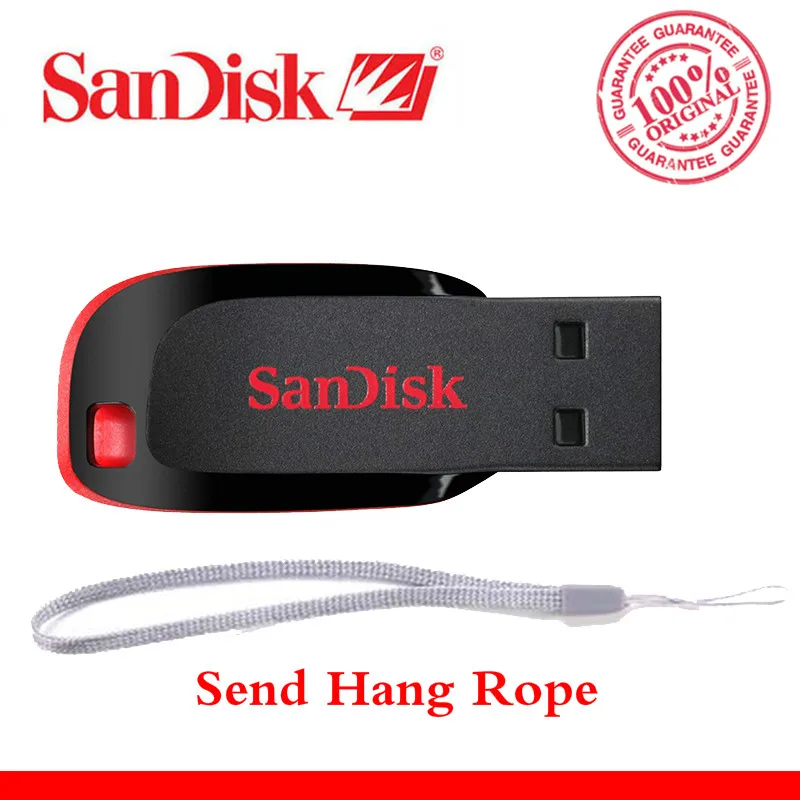 Original Sandisk PenDrive CZ50 8GB 16GB 32GB 64GB 128GB USB Flash Drive Mini Car Memory Stick USB Stick Pen Drives