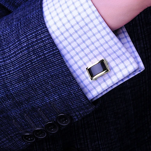 KFLK Jewelry shirt cufflinks for mens Brand  Black Cuff link Fashion Button High Quality Luxury Wedding Groom Male guests