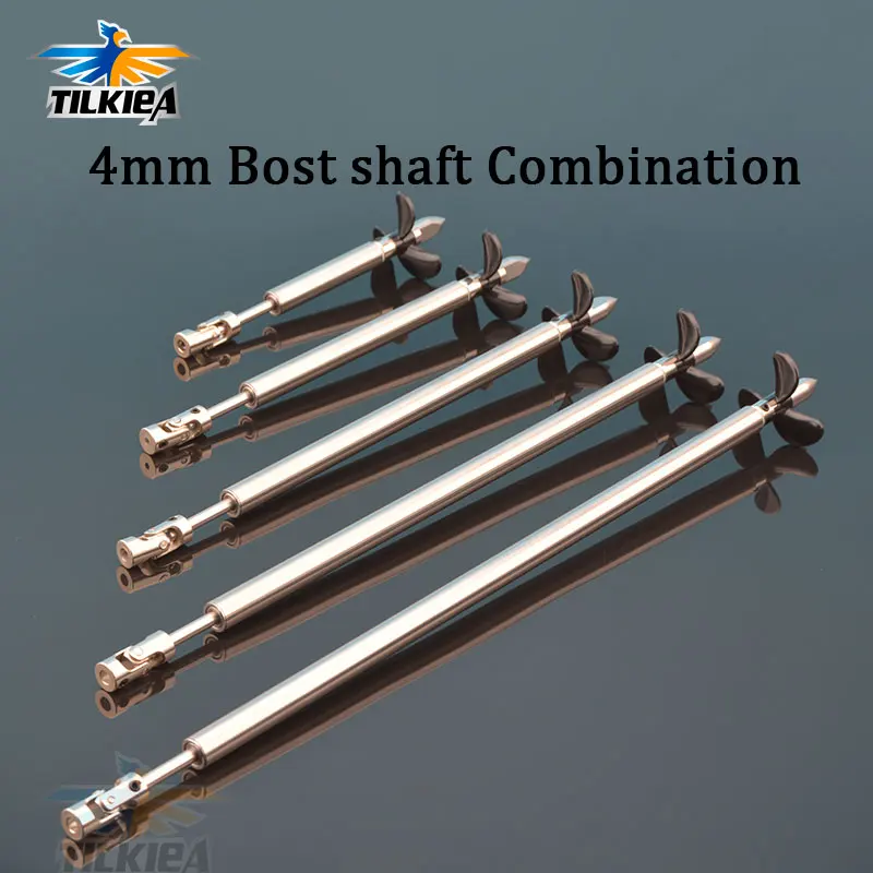 Stainless Steel 4mm Boat Shaft Drive Shaft +Cardan Joint+3 Blades Propeller +Stainless Steel Shaft Sleeve+ Prop Nut For Rc Boat