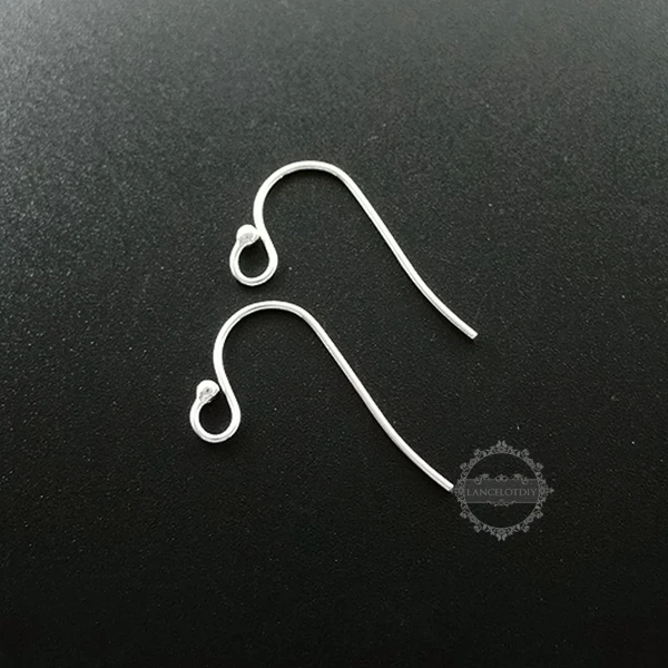 

12*22mm 925 solid sterling silver earrings hoop DIY jewelry findings supplies 1702064